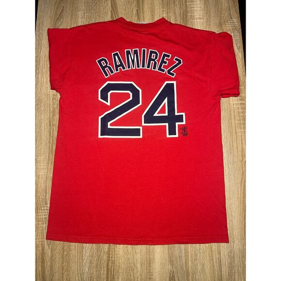 Manny Ramirez Red Sox Vintage Shirt Jersey Majestic Large - Picture 1 of 5